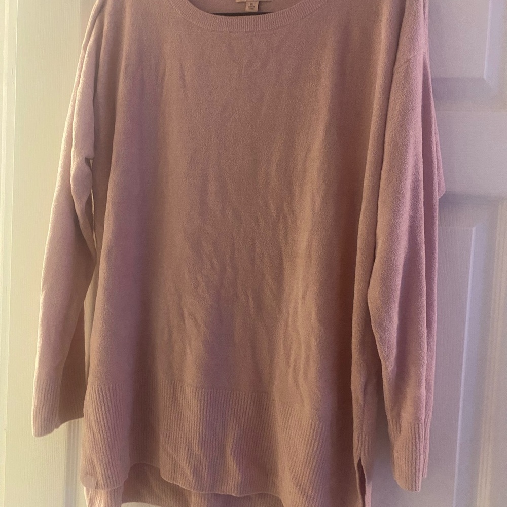 Pale Pink Barefoot Dreams Long Sleeve Sweater